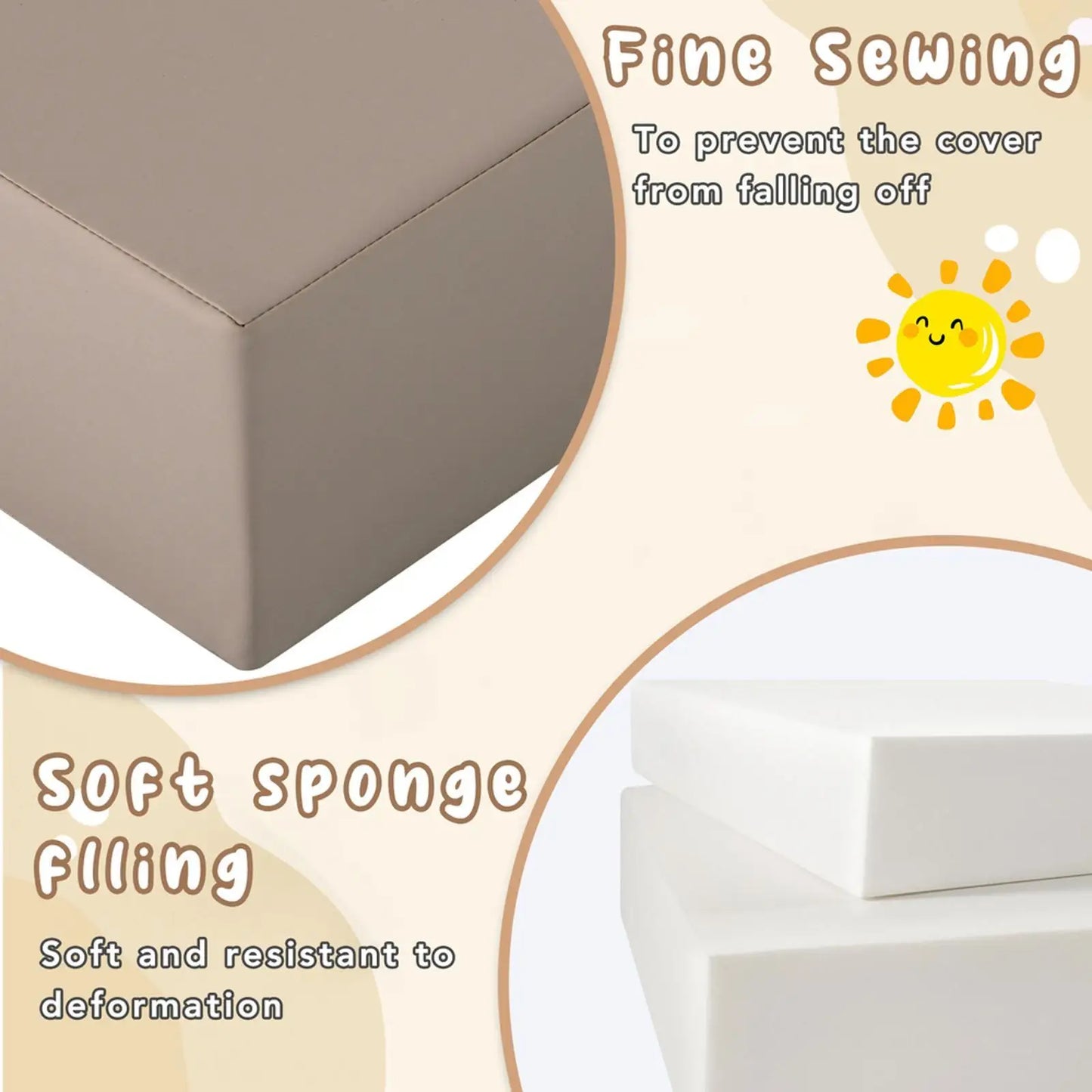 Kids Indoor Climbing Crawling Toy Foam Soft Playground Block Set for Playroom Activity Babies and Toddlers Indoor