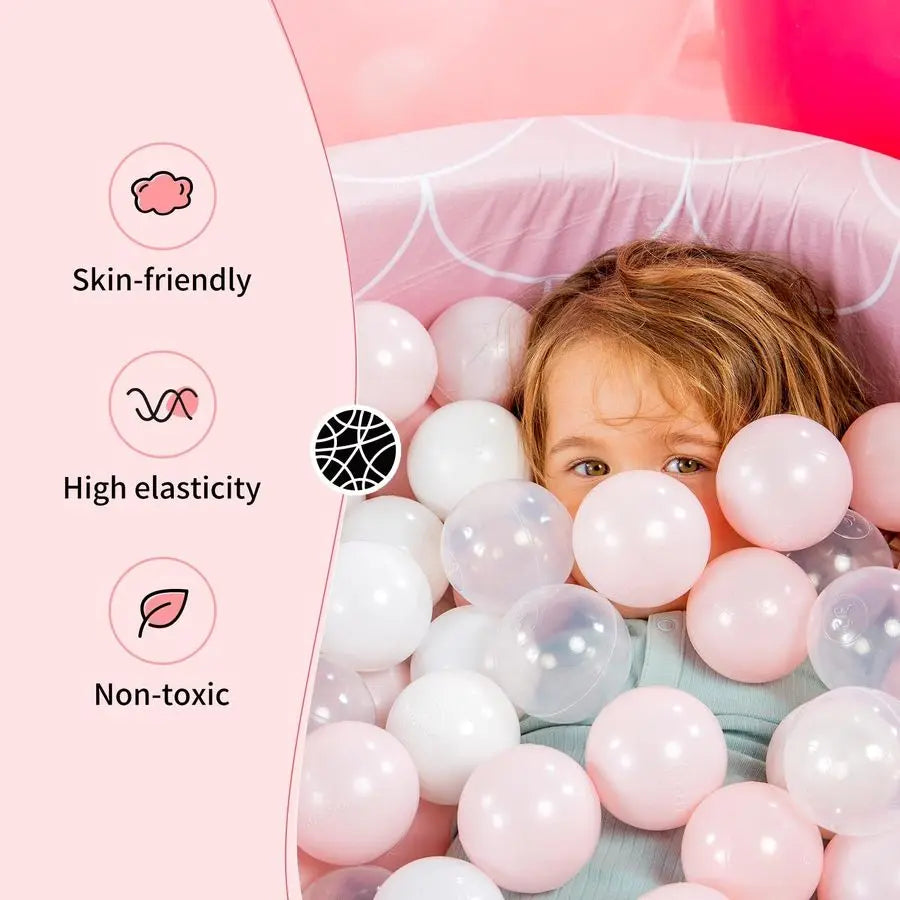 Ball Pit 35.4x 11.8 for Toddlers and Kids,Round Ball Pool Indoor Outdoor Baby Playpen,Ideal Gift for Infants,Balls not Included