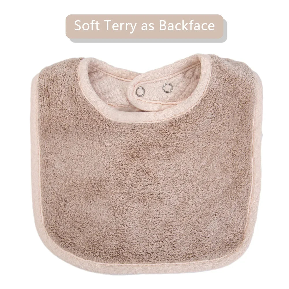 Cute Bear Muslin Cotton Baby Bibs Saliva Towel U-Absorbent Pockets Korean Children Kids Boys Girls Bandanas Feeding Burp Clothes