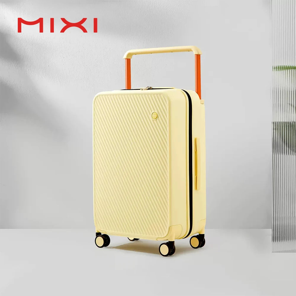 Mixi Gorgeous Wide Handle Suitcase 24" Travel Luggage Rolling Wheels Women Men 20" Carry On Cabin Hard side