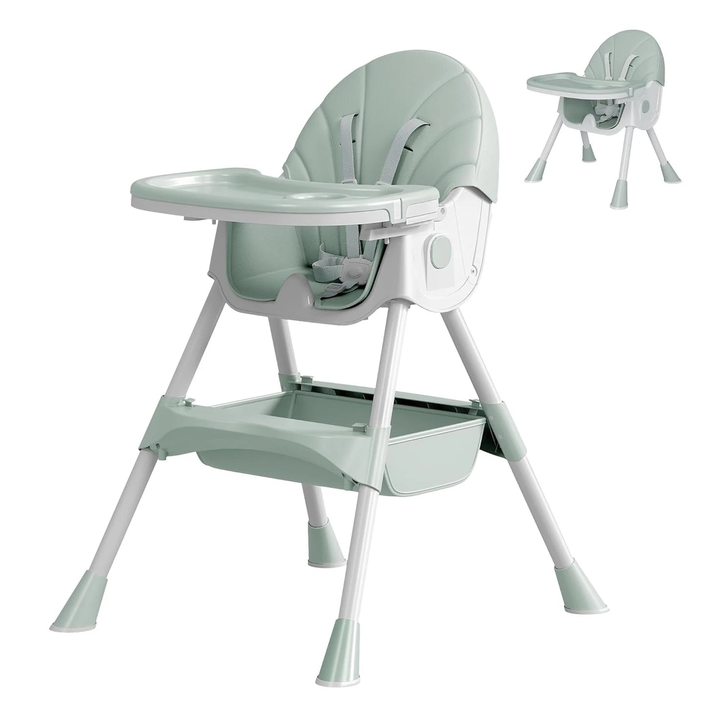 Multifunctional dining chair for folding children, highchair for babies, mobile dining chair for children