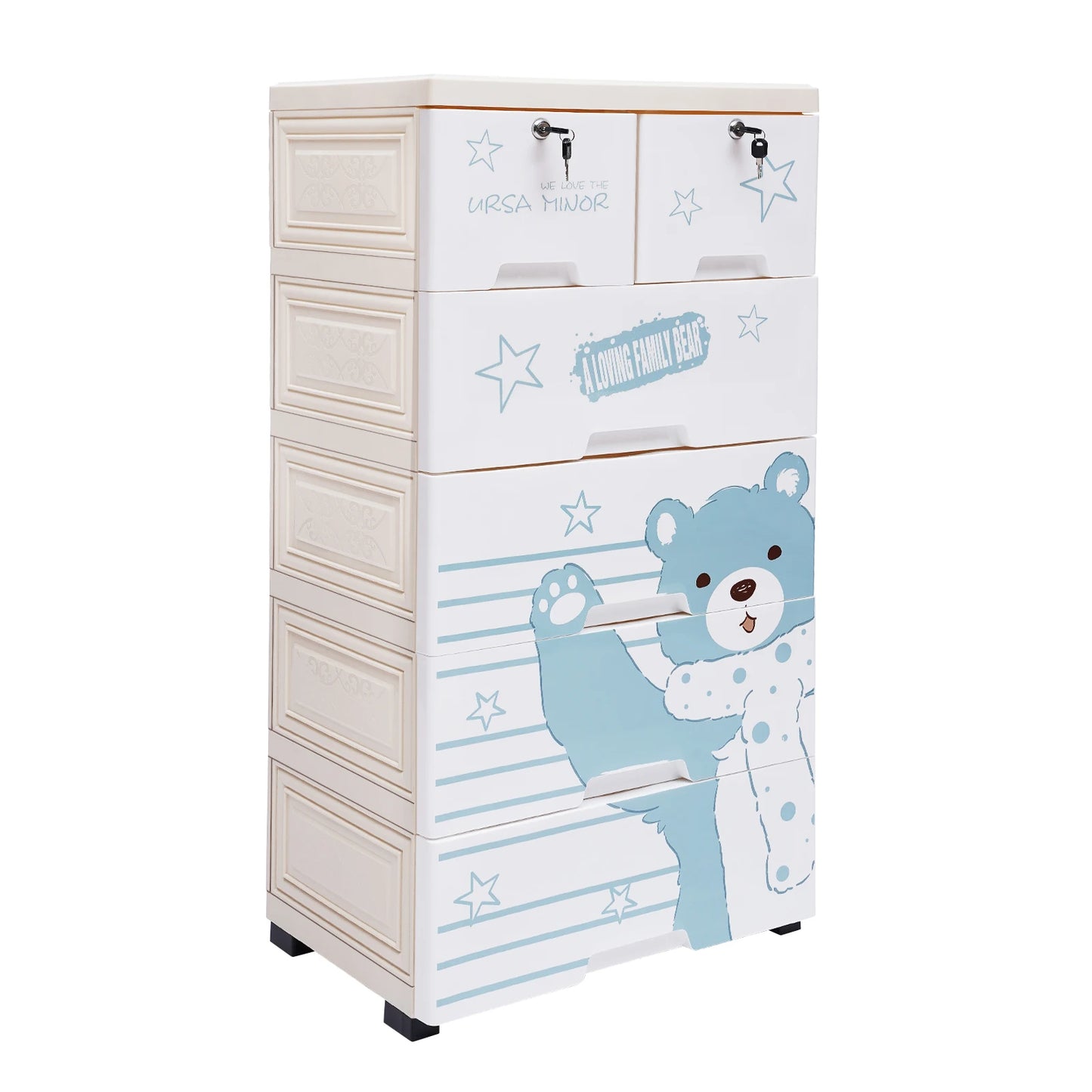 Storage Cabinet with 6 Drawers Plastic Drawers Dresser Closet Dresser Organizer