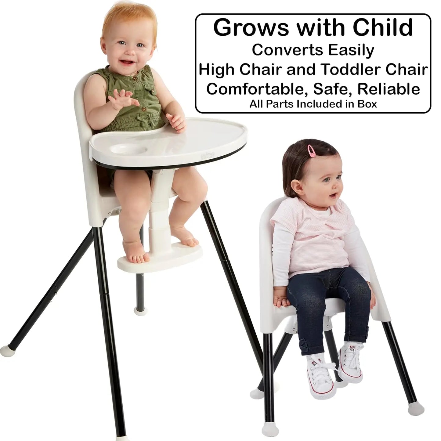 Convertible Folding Highchair & Toddler Seat - Portable