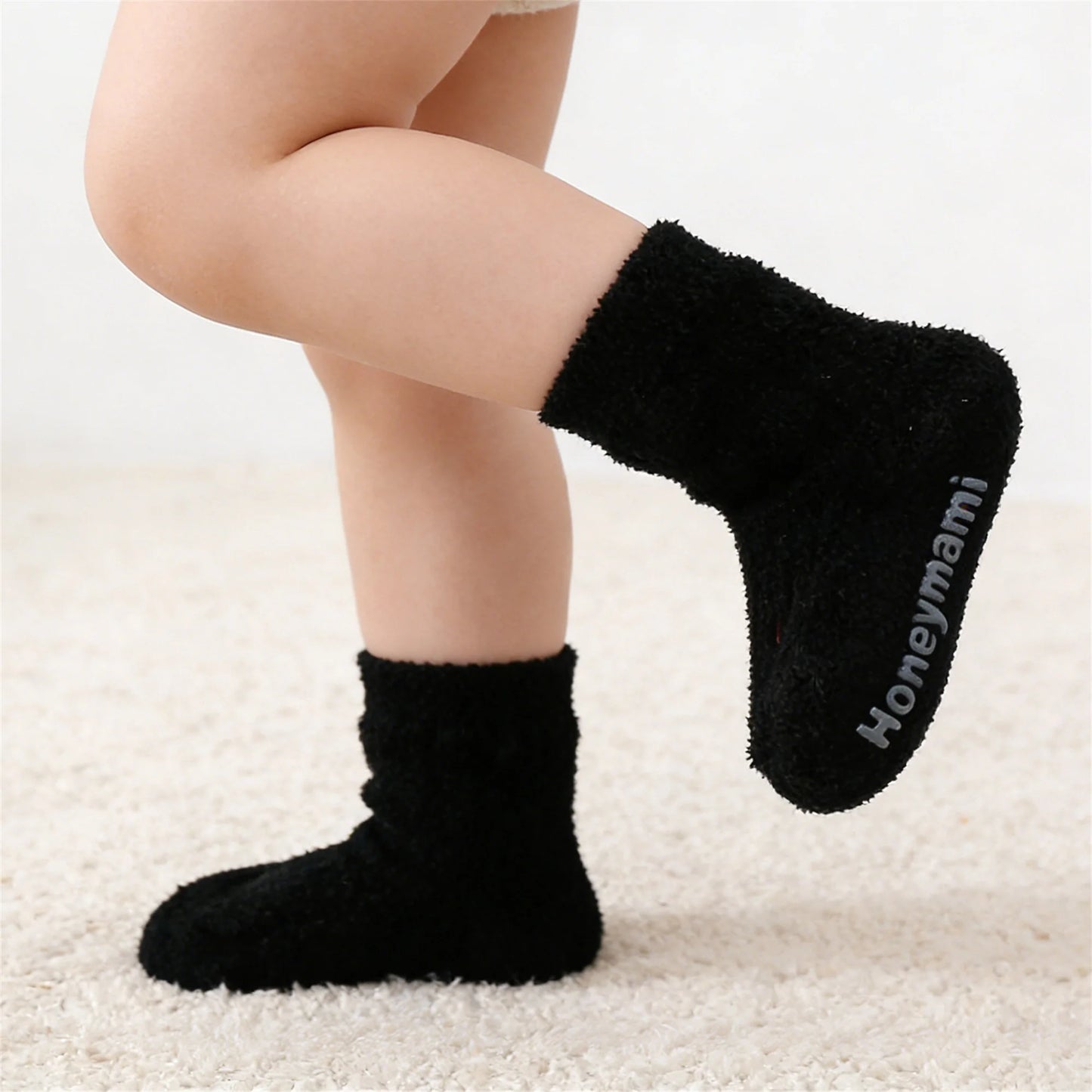 Adorable Cotton Socks Cozy Breathable Anti-slip Socks for Infants Toddlers Boys & Girls Pack of 5