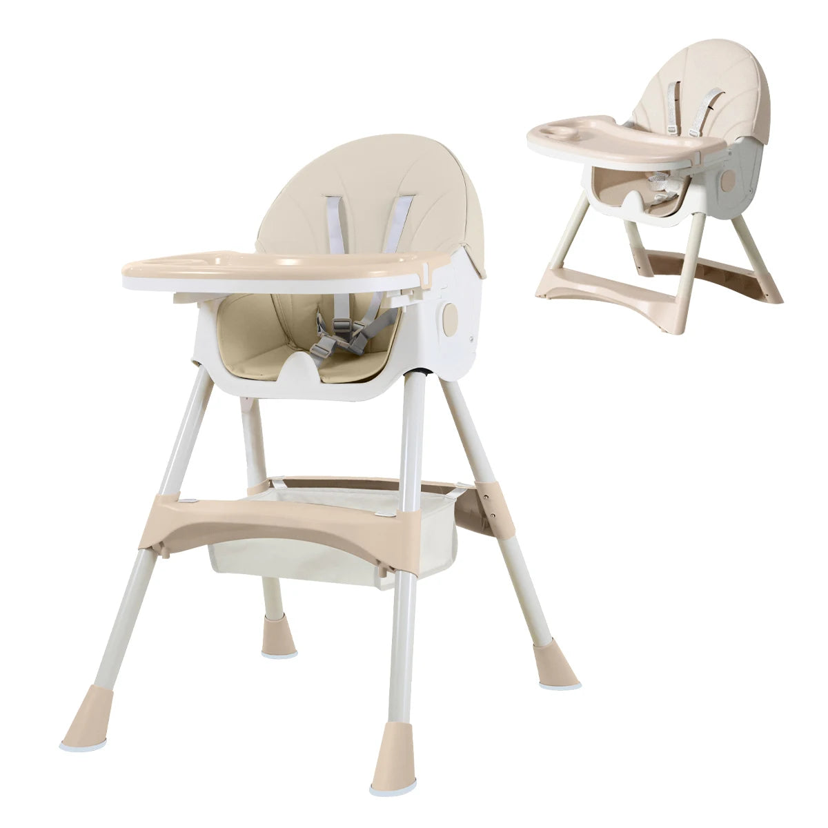 Multifunctional dining chair for folding children, highchair for babies, mobile dining chair for children
