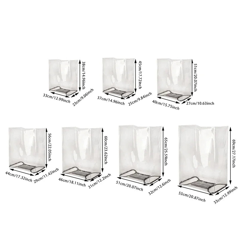 Dustproof Transparent Luggage Cover PVC Waterproof Protector Suitcase Covers Luggage Storage Covers Travel Accessories Fashion
