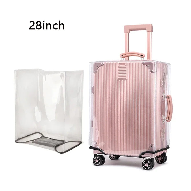 Dustproof Transparent Luggage Cover PVC Waterproof Protector Suitcase Covers Luggage Storage Covers Travel Accessories Fashion