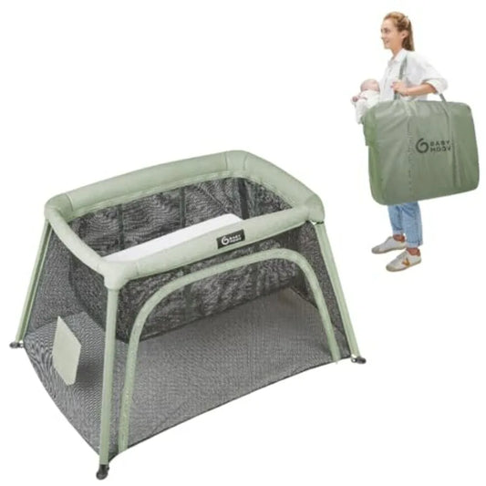 Moov Comfy 3-in-1 Travel Crib Pack and Play Lightwght Baby Playpen Portable Play Yard and Infant Bassinet