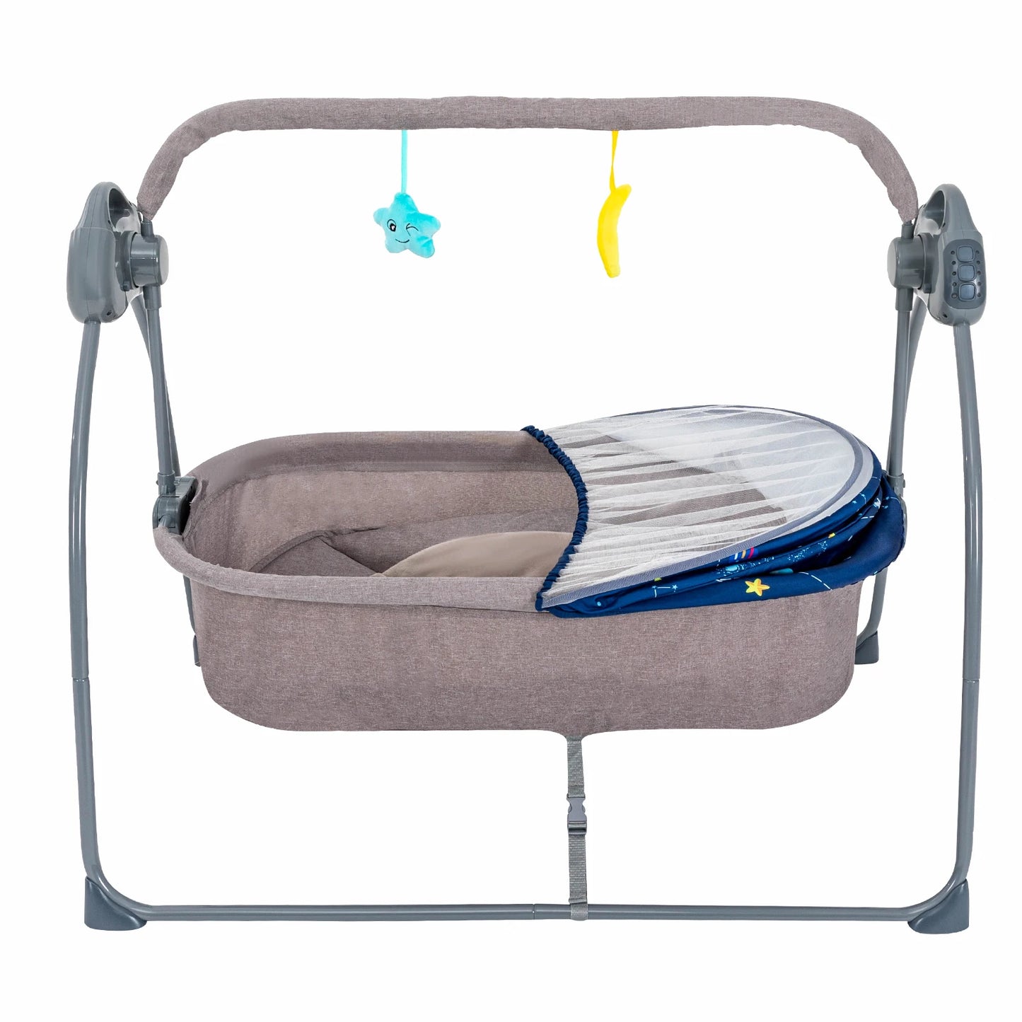 Baby Cradle Swing 5 Speeds Electric Stand Crib Auto Rocking Chair Bed with Remote Control