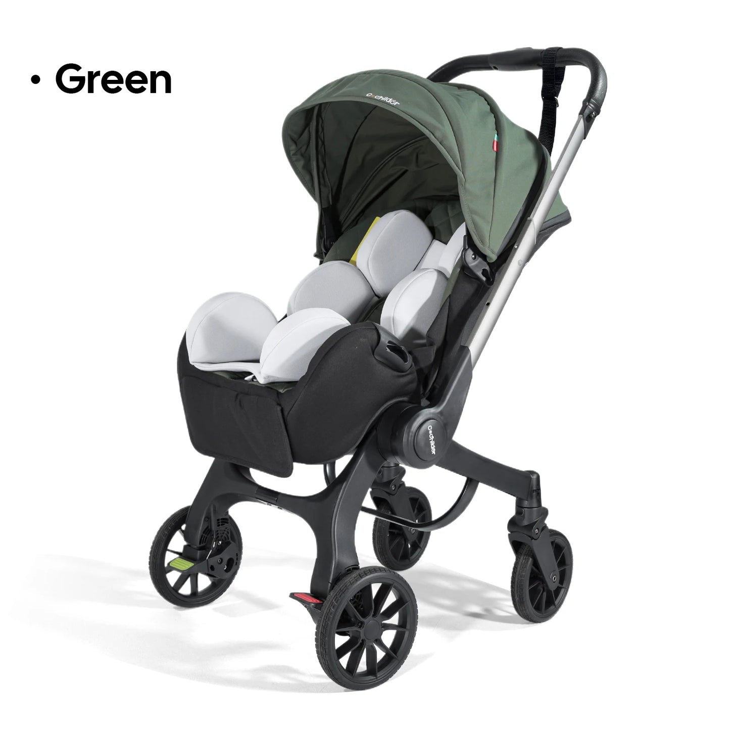Multi-functional baby stroller, Foldable newborn stroller, Outdoor handcart, Adjustable backrest, Bidirectional push high view
