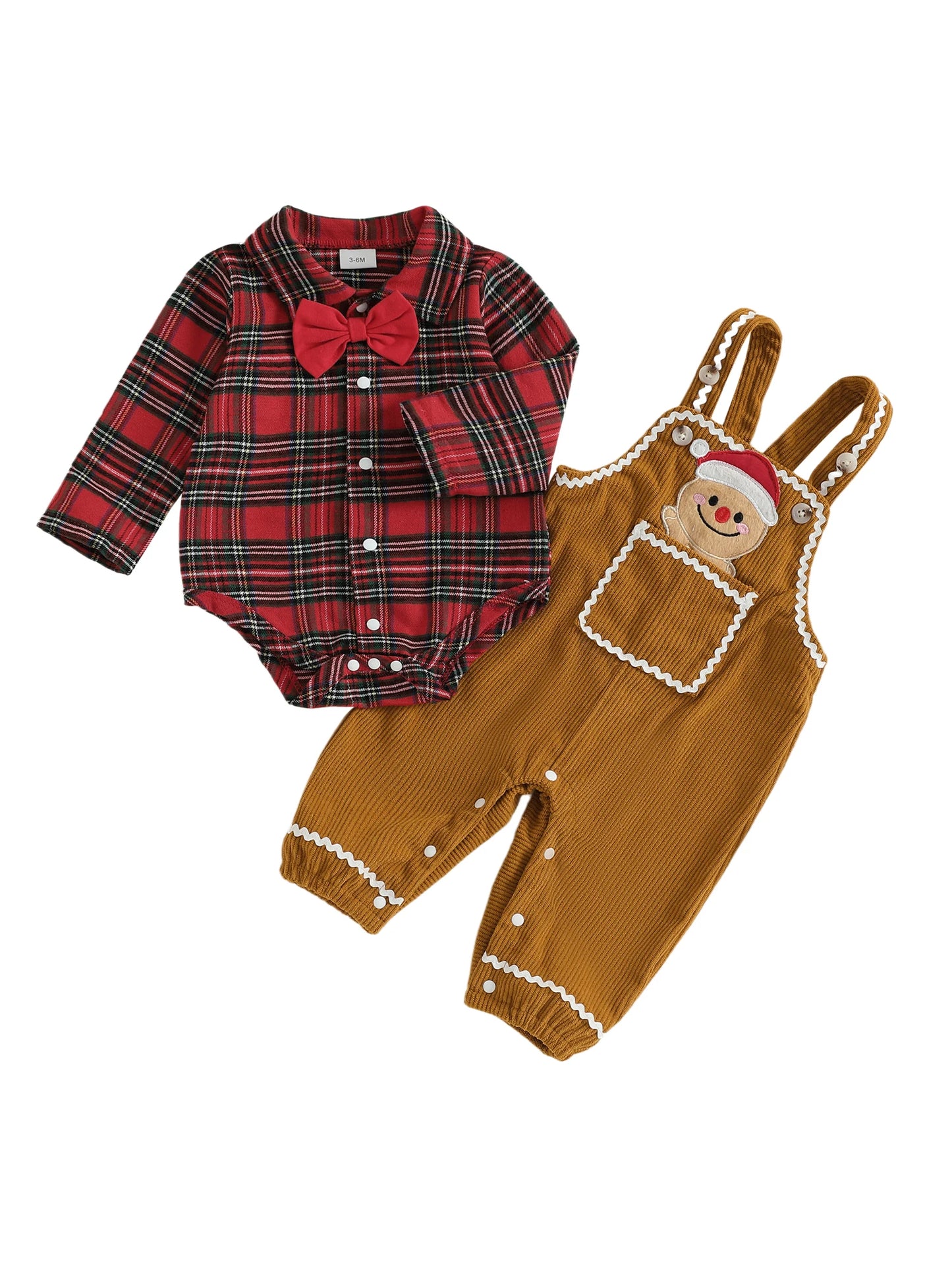 Toddler Boy Holiday Outfit Red Plaid Shirt and Pants Set with Reindeer Embroidery Christmas Party Clothes 2Pcs Ensemble