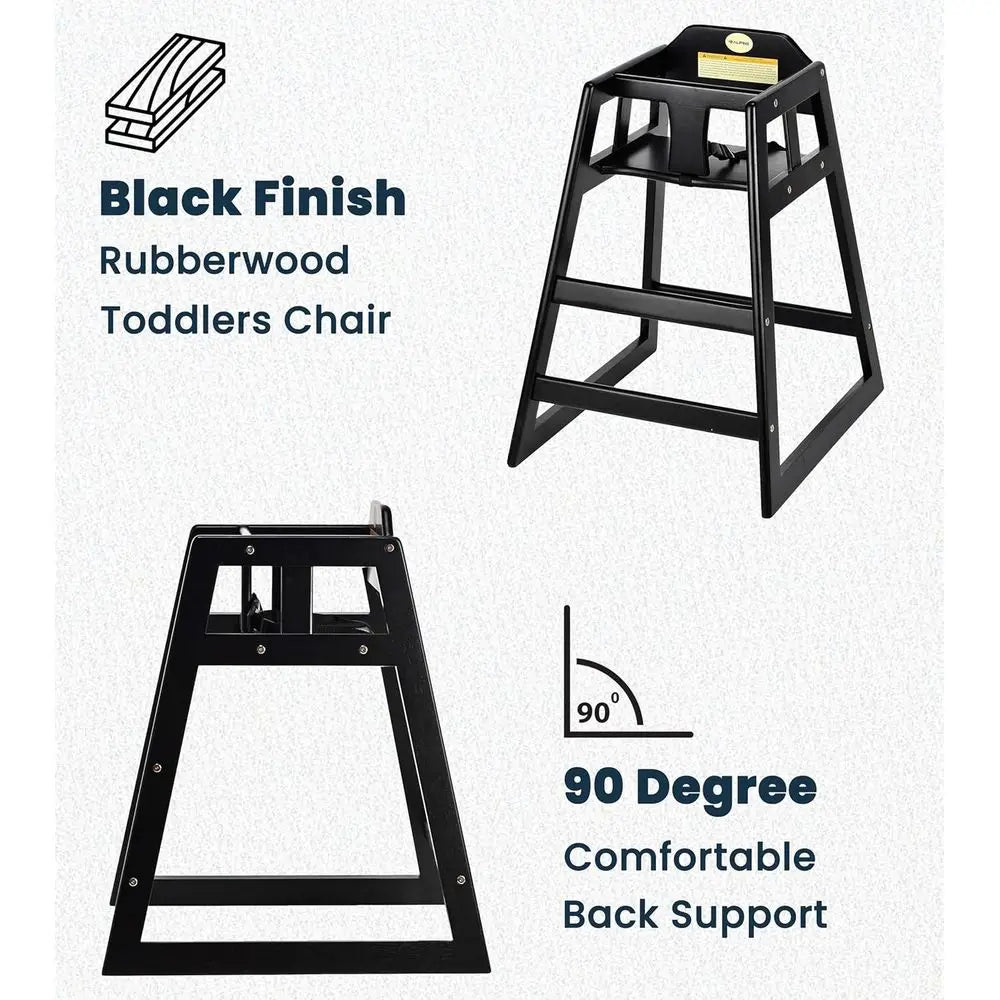 Wooden High Chairs or Babies and Toddlers with Saety Strap