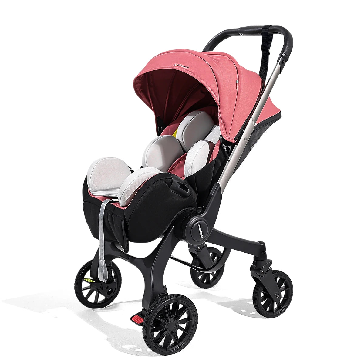 All-Terrain Foldable Baby Stroller, Bidirectional Travel System with Adjustable Backrest, Perfect Camping Cart for Fall