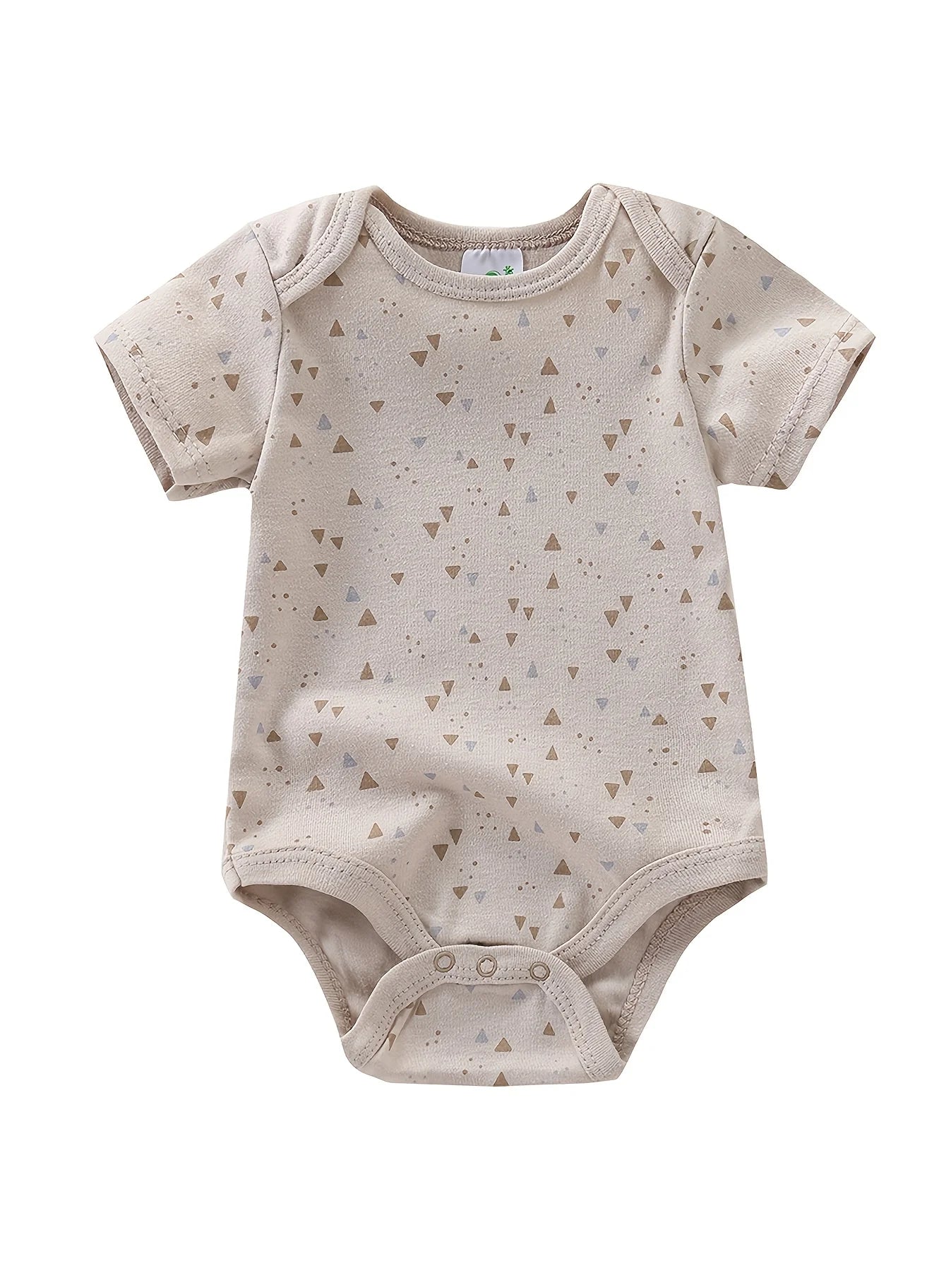 5pcs Newborn Baby Boy Short Sleeve Bodysuits, Cotton Cute Dinosaur Cartoon Rompers, Infant 1pc Jumpsuits, Round Neck Summer Outfits, Hospital Bag Essentials