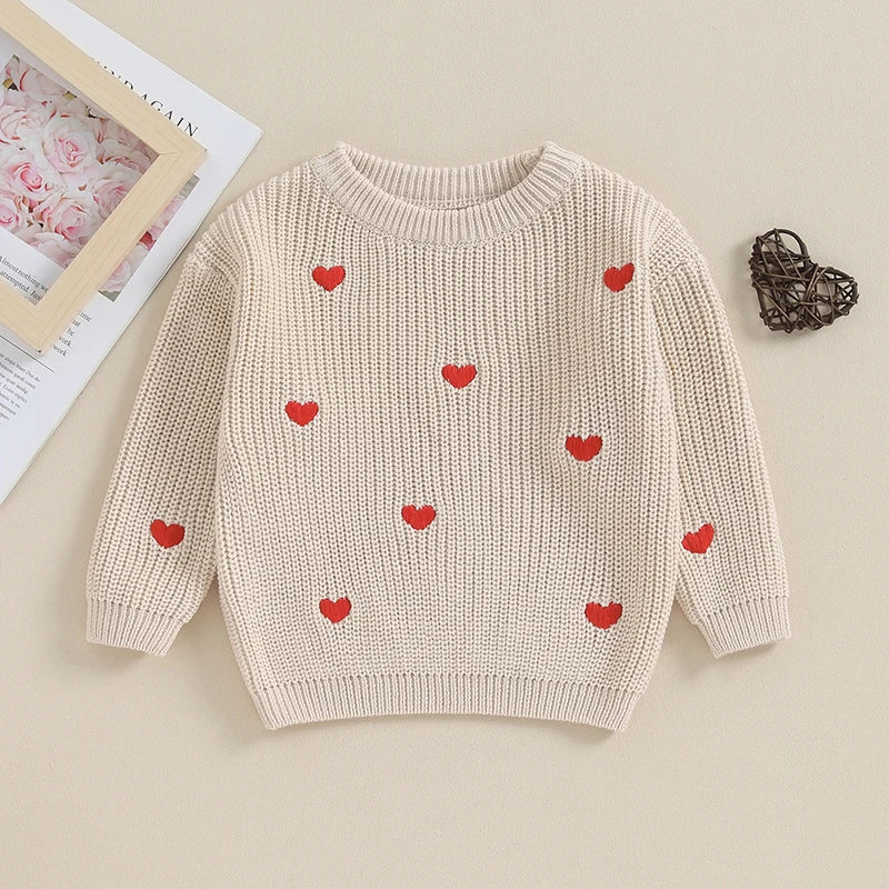 Adorable Toddler Sweaters Lovely Heart Patterned
