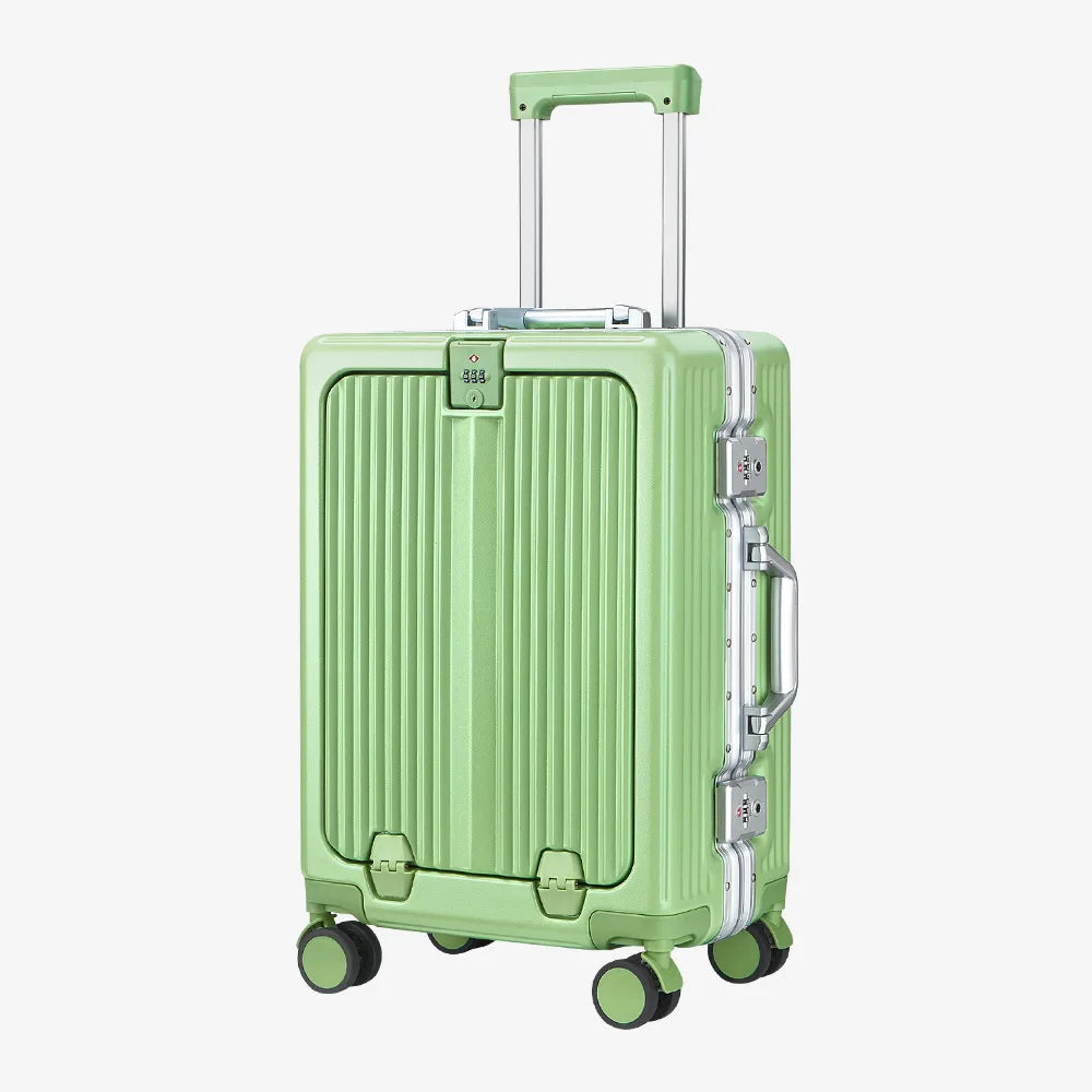 20 Inch Aluminum Rolling Trolley Case Cabin Suitcase Spinner Wheels TSA Locks Travel Luggage With TSA Lock For Men Women