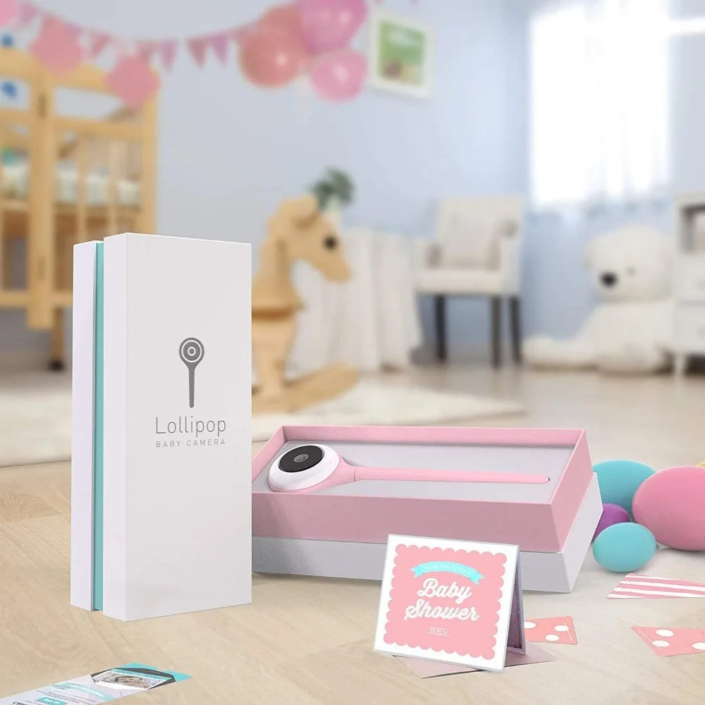 Lollipop Baby Monitor with True Crying Detection (Cotton Candy) - Smart WiFi Baby Camera - Camera with Video, Audio and Sleep