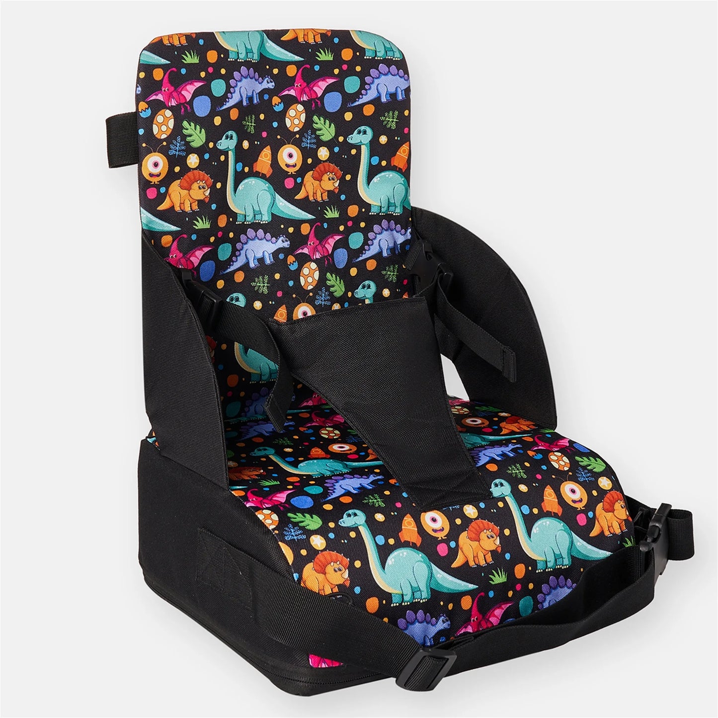 Portable Toddler Booster Seat with Non-Slip Bottom and Safety Straps for Dining Table - Comfortable Baby Booster Seat