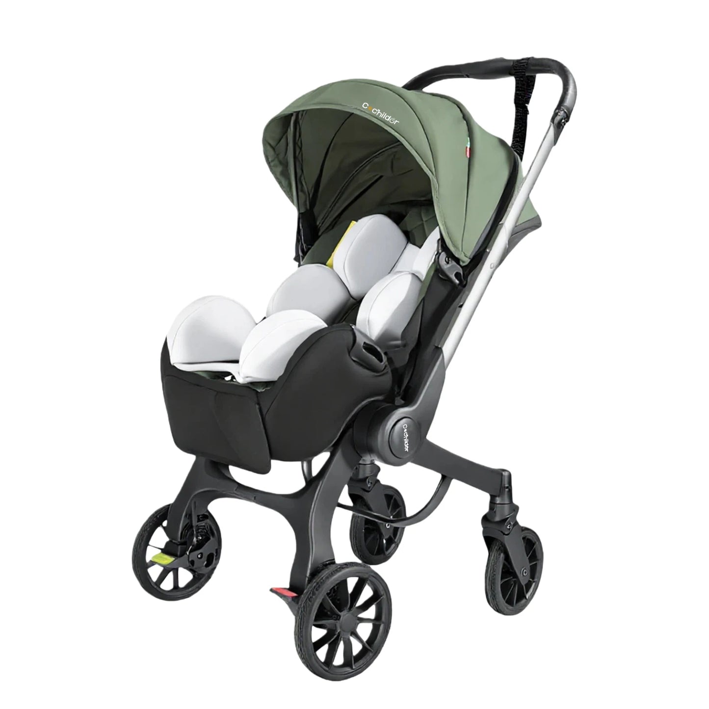 All-Terrain Foldable Baby Stroller, Bidirectional Travel System with Adjustable Backrest, Perfect Camping Cart for Fall