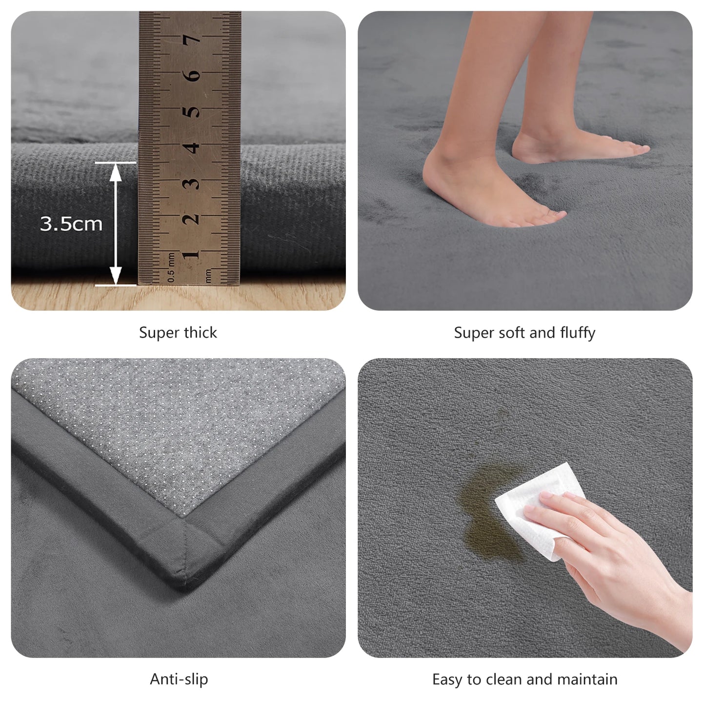 Huloosleep 1.3" Thick Large Tatami Carpet Baby Play Mat Non-Slip Soft Crawling Mat