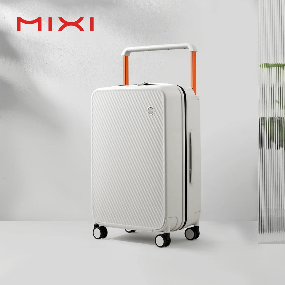 Mixi Gorgeous Wide Handle Suitcase 24" Travel Luggage Rolling Wheels Women Men 20" Carry On Cabin Hard side