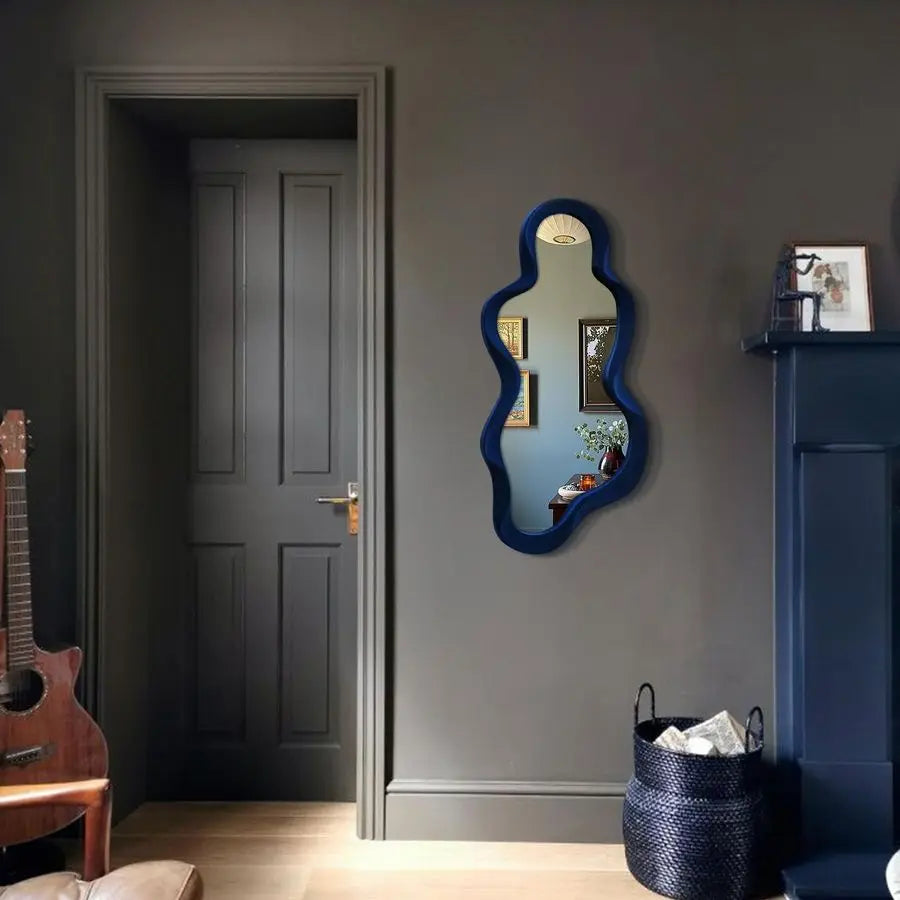 Room Mirrors for Wall Decor, 13.8x29.7 Wall Mounted Cloud Mirror Cute Hanging Wall Art